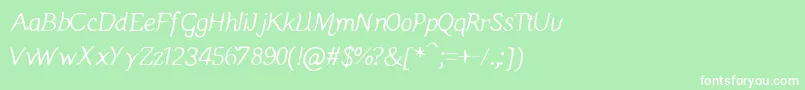 Manicmondayregular Font – White Fonts on Green Background