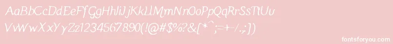 Manicmondayregular Font – White Fonts on Pink Background