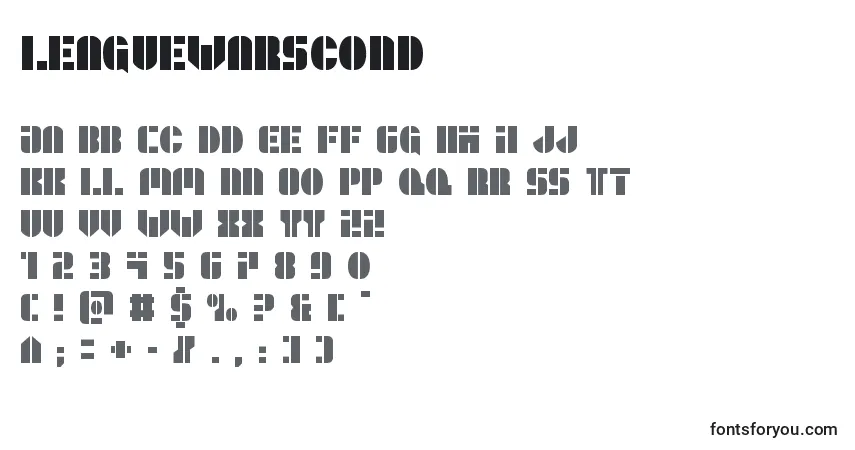 Fuente Leaguewarscond - alfabeto, números, caracteres especiales