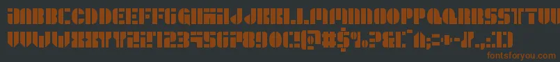 Leaguewarscond Font – Brown Fonts on Black Background