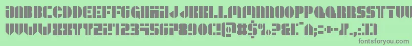 Leaguewarscond Font – Gray Fonts on Green Background