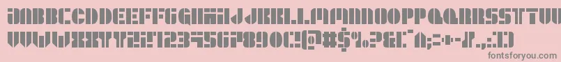 Leaguewarscond Font – Gray Fonts on Pink Background