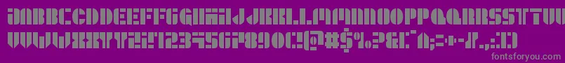 Leaguewarscond Font – Gray Fonts on Purple Background
