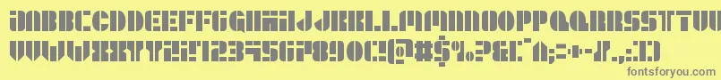 Шрифт Leaguewarscond – серые шрифты на жёлтом фоне