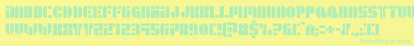 fuente Leaguewarscond – Fuentes Verdes Sobre Fondo Amarillo
