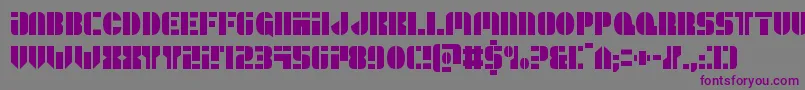 Leaguewarscond Font – Purple Fonts on Gray Background
