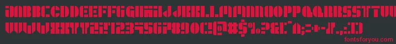 Leaguewarscond Font – Red Fonts on Black Background