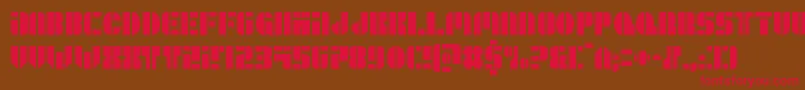 Leaguewarscond Font – Red Fonts on Brown Background