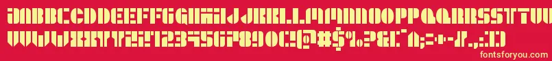 Leaguewarscond Font – Yellow Fonts on Red Background