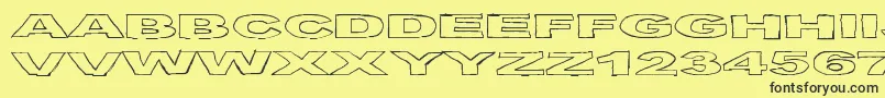 BirdsRequiem Font – Black Fonts on Yellow Background