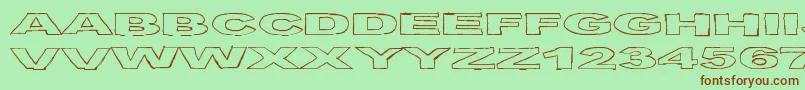 BirdsRequiem Font – Brown Fonts on Green Background