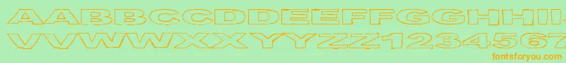 BirdsRequiem Font – Orange Fonts on Green Background