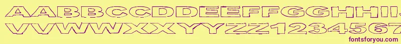BirdsRequiem Font – Purple Fonts on Yellow Background