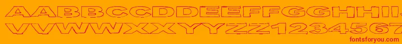 BirdsRequiem Font – Red Fonts on Orange Background