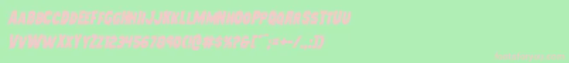 Шрифт Mysterymobileital – розовые шрифты на зелёном фоне