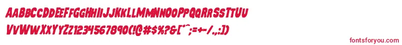 Mysterymobileital Font – Red Fonts on White Background