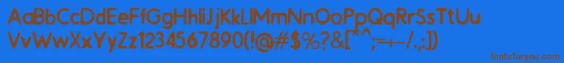 Catalogue2.0 Font – Brown Fonts on Blue Background