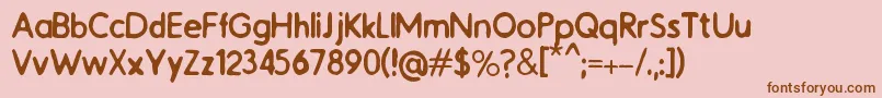 Catalogue2.0 Font – Brown Fonts on Pink Background