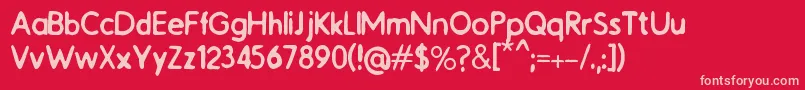 Catalogue2.0 Font – Pink Fonts on Red Background