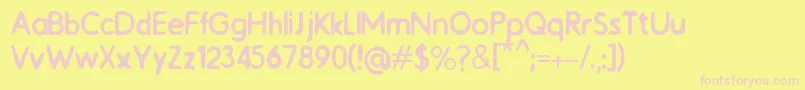 Catalogue2.0 Font – Pink Fonts on Yellow Background