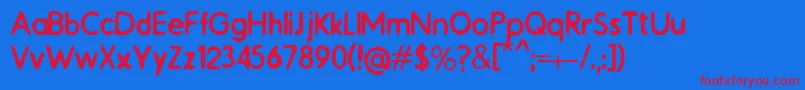 Catalogue2.0 Font – Red Fonts on Blue Background