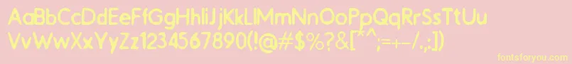 Catalogue2.0 Font – Yellow Fonts on Pink Background