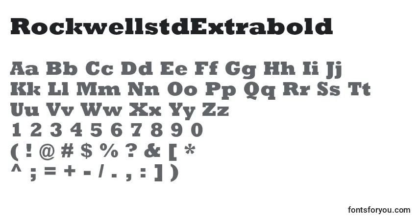 RockwellstdExtrabold-fontti – aakkoset, numerot, erikoismerkit