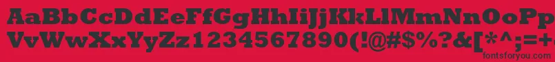 RockwellstdExtrabold Font – Black Fonts on Red Background