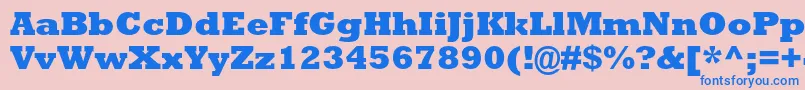 RockwellstdExtrabold Font – Blue Fonts on Pink Background