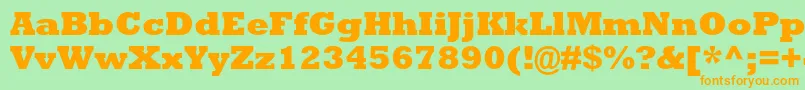 RockwellstdExtrabold Font – Orange Fonts on Green Background