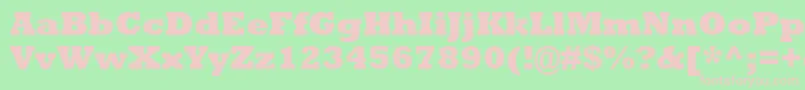 RockwellstdExtrabold Font – Pink Fonts on Green Background