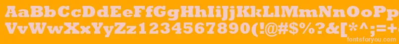 Saiba mais sobre a fonte RockwellstdExtrabold Fonte RockwellstdExtrabold – fontes rosa em um fundo laranja
