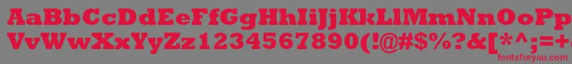 RockwellstdExtrabold Font – Red Fonts on Gray Background