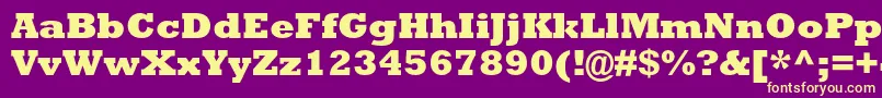 RockwellstdExtrabold Font – Yellow Fonts on Purple Background