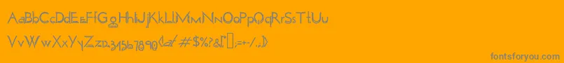 Saturdaymorninghand Font – Gray Fonts on Orange Background