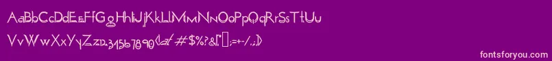 Saturdaymorninghand Font – Pink Fonts on Purple Background