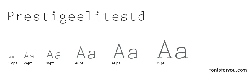 Prestigeelitestd Font Sizes