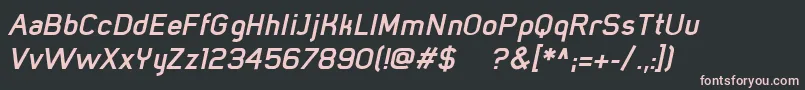 MistergiaccoBoldoblique Font – Pink Fonts on Black Background