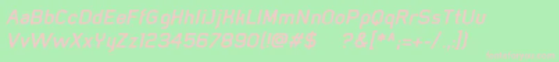 MistergiaccoBoldoblique Font – Pink Fonts on Green Background