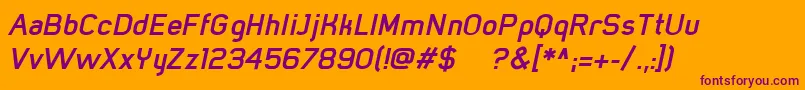 MistergiaccoBoldoblique Font – Purple Fonts on Orange Background