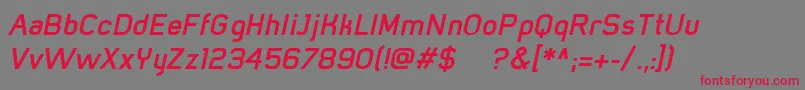 MistergiaccoBoldoblique Font – Red Fonts on Gray Background