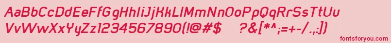 MistergiaccoBoldoblique Font – Red Fonts on Pink Background