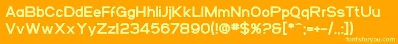 Fonte SfArborcrestHeavy – fontes amarelas em um fundo laranja