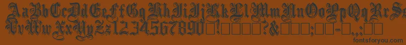 EmbossedBlackNormal Font – Black Fonts on Brown Background