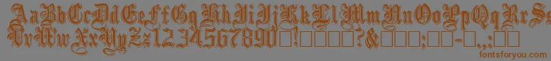EmbossedBlackNormal Font – Brown Fonts on Gray Background