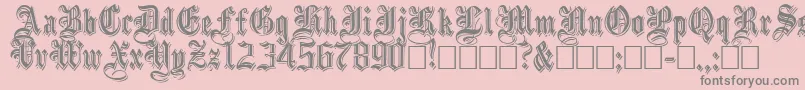 Więcej informacji o czcionce EmbossedBlackNormal Czcionka EmbossedBlackNormal – szare czcionki na różowym tle