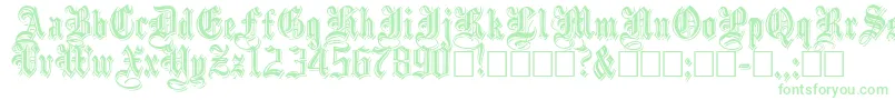 EmbossedBlackNormal-Schriftart – Grüne Schriften