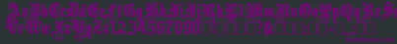EmbossedBlackNormal-Schriftart – Violette Schriften auf schwarzem Hintergrund