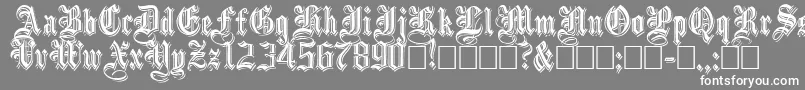 EmbossedBlackNormal Font – White Fonts on Gray Background