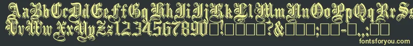 EmbossedBlackNormal Font – Yellow Fonts on Black Background
